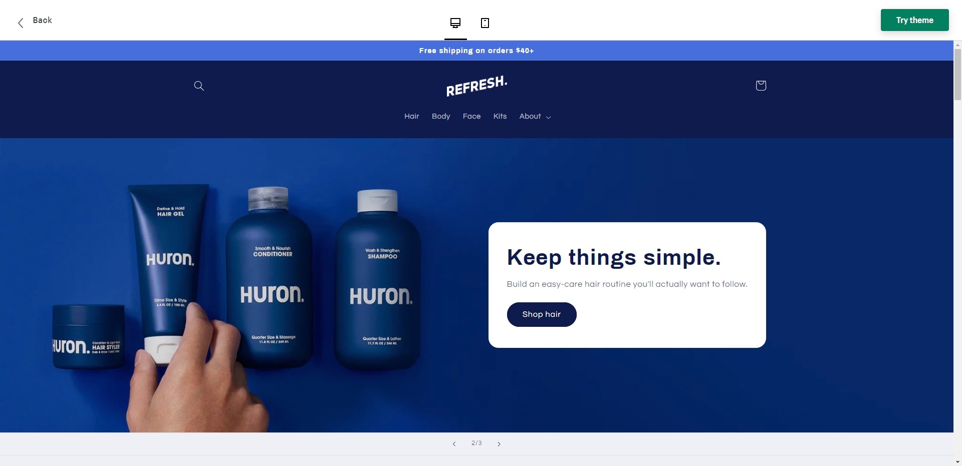 refresh free shopify theme