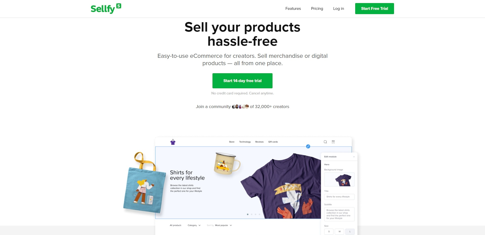 sellfy - shopify plus competitor