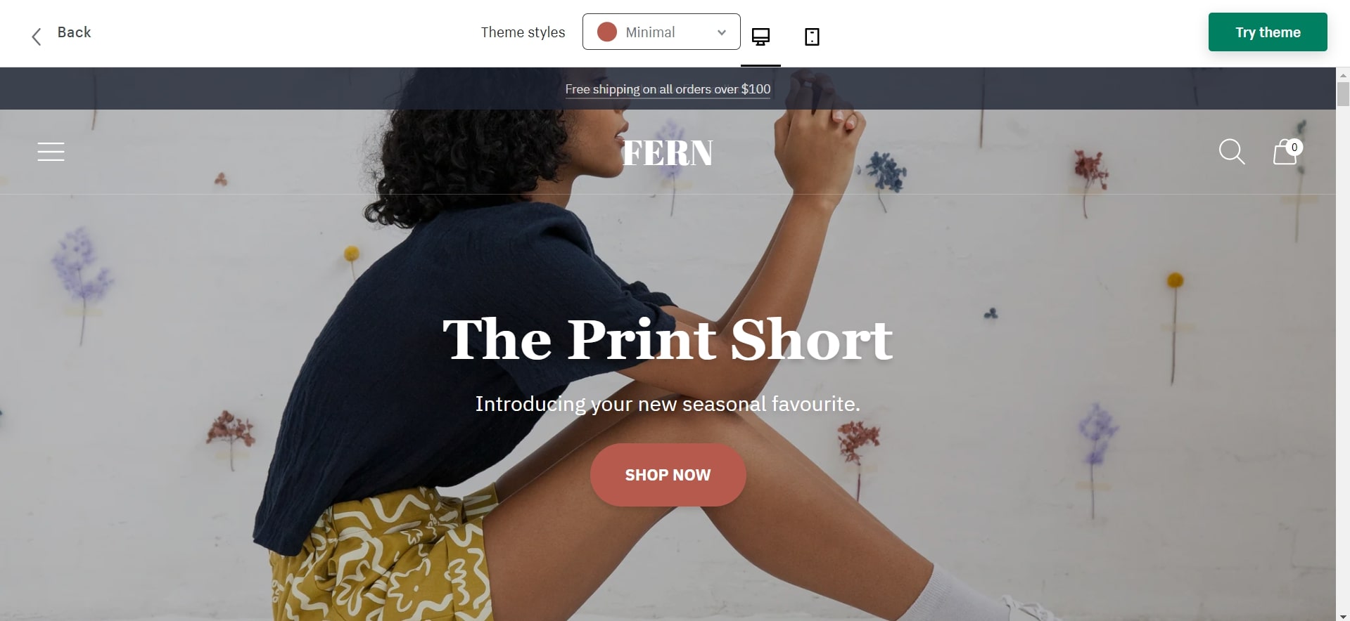 spark minimal shopify theme
