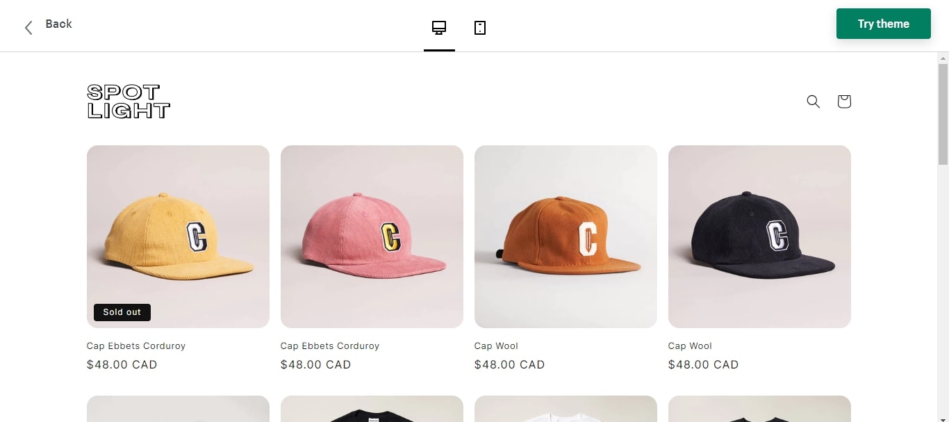 spotlight fastest shopify theme