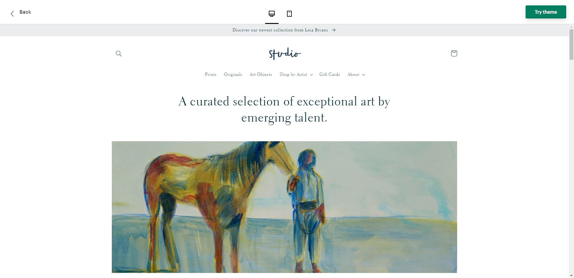 studio free shopify theme