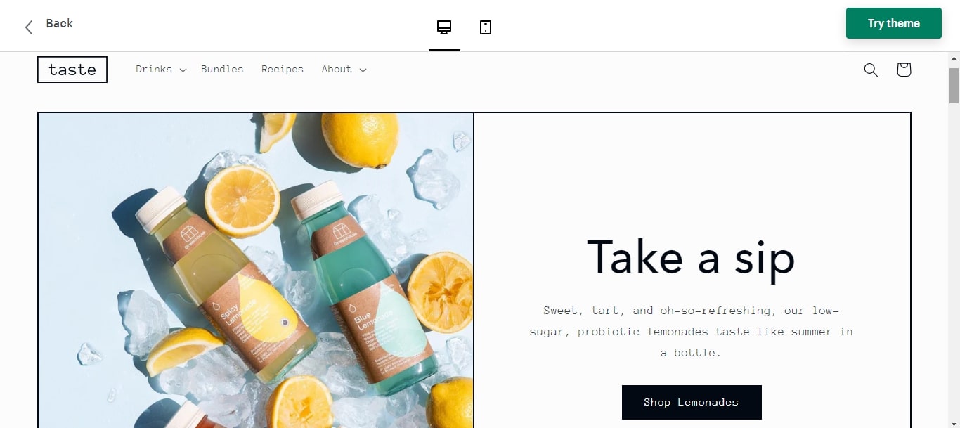 taste fastest shopify theme