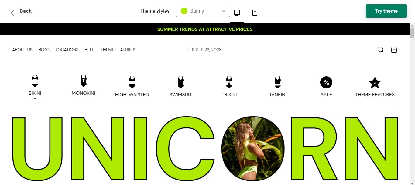 unicorn fastest shopify theme