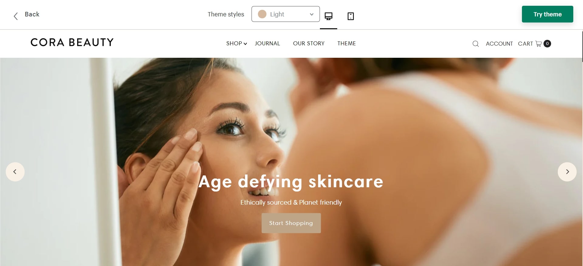 vantage shopify beauty theme