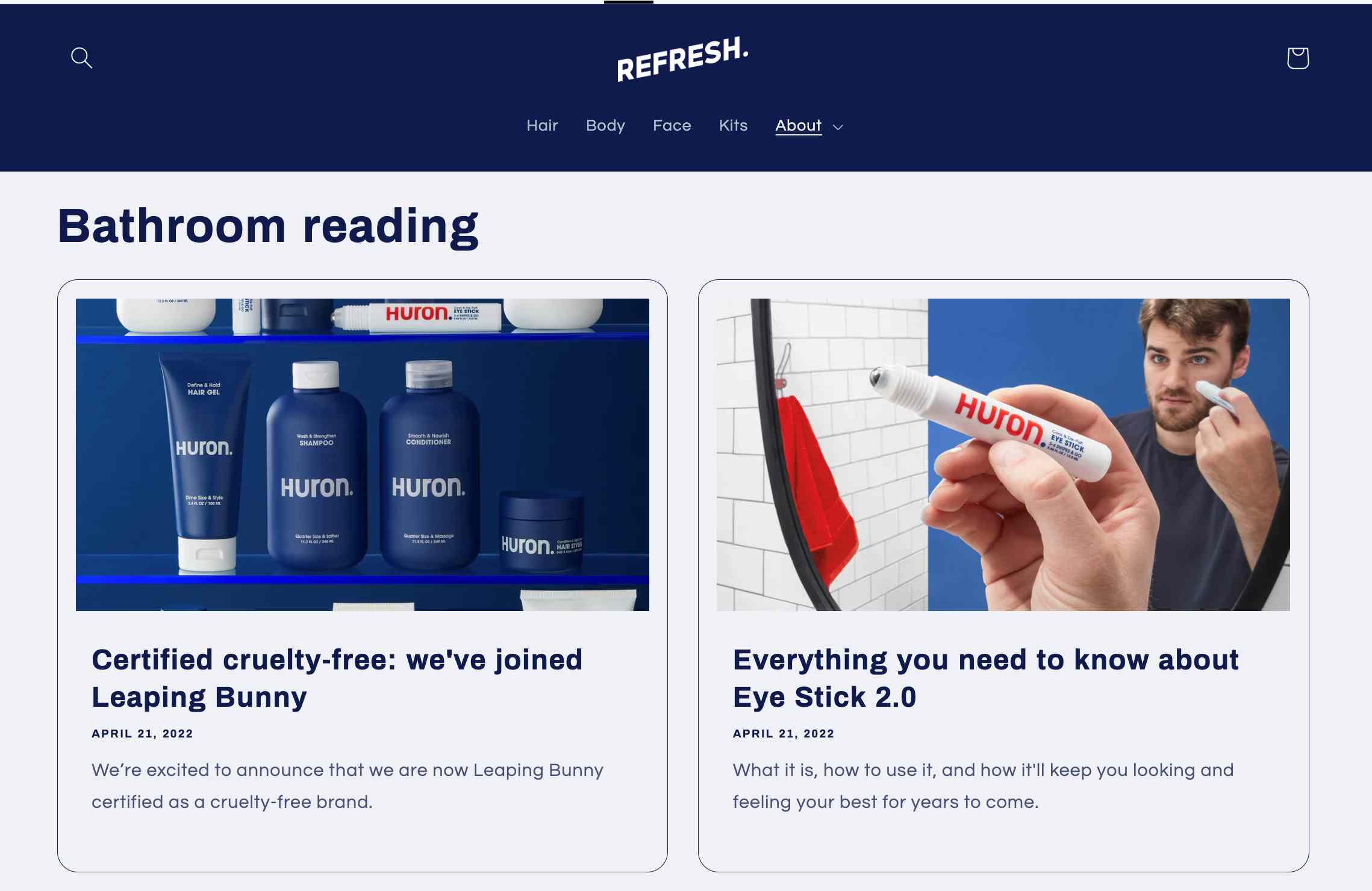 With The Refresh Theme, you can easily add a blog section to your website