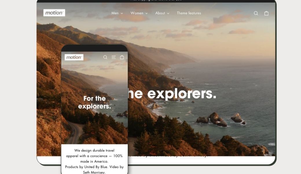 Motion shopify theme - motion preset