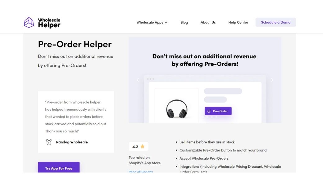 pre orders on shopify - helper