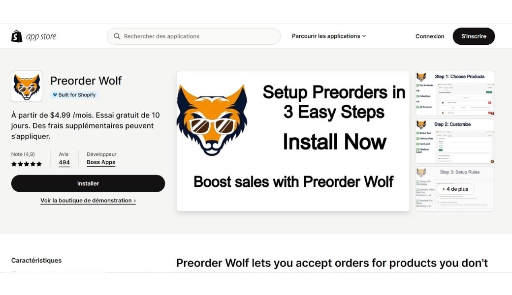pre orders on shopify - wolf
