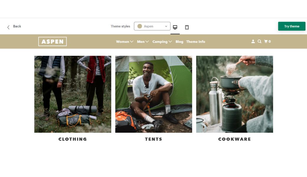 aspen style parallax shopify theme