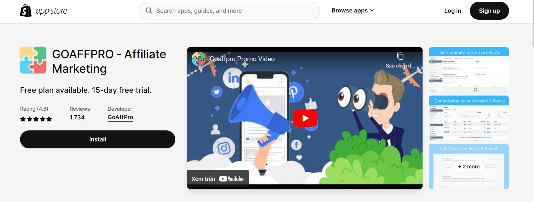best apps to use on shopify GOAFFPRO