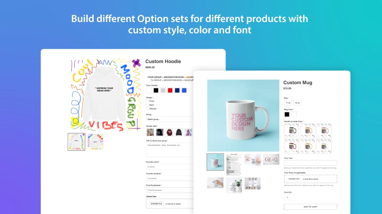 Globo shopify product variants