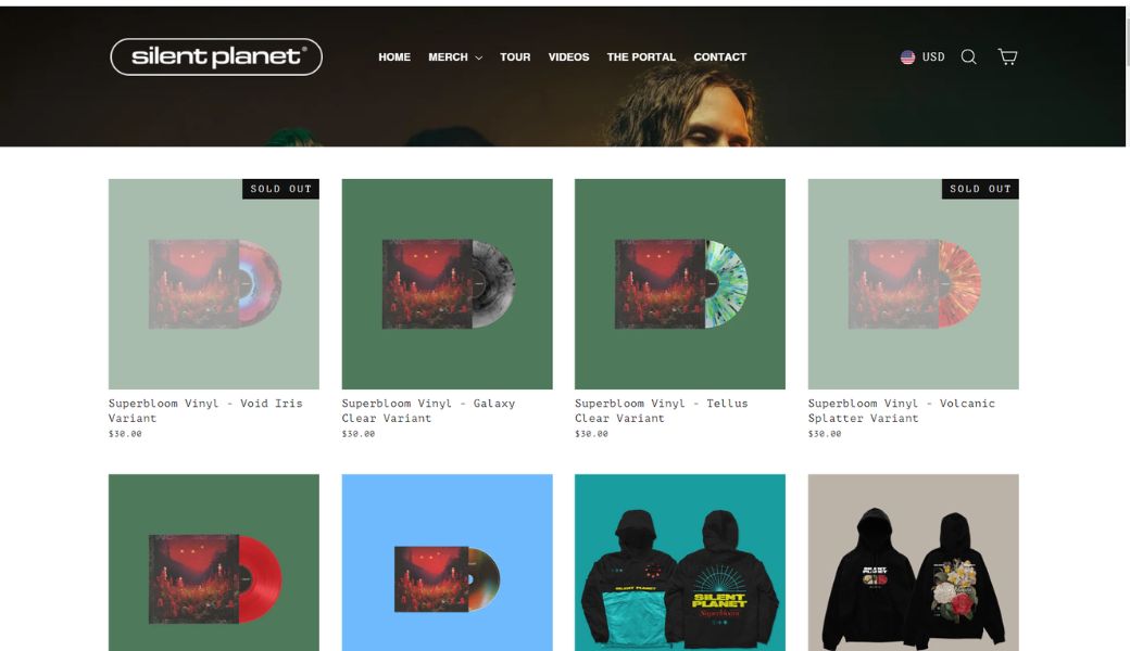 Silent Band Motion Theme Shopify example 