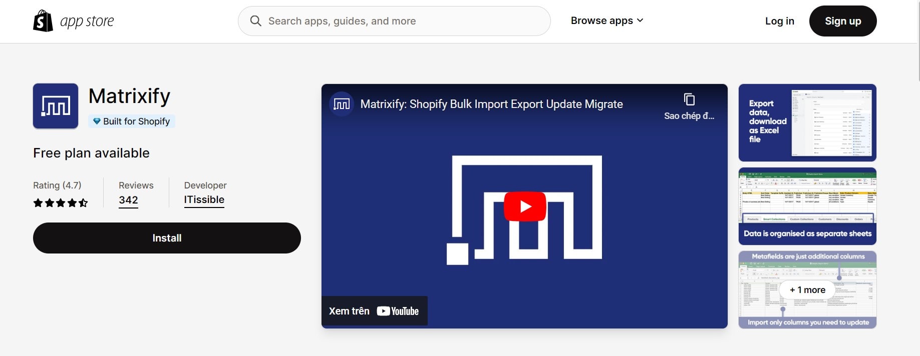 best apps to have on shopify Matrixify