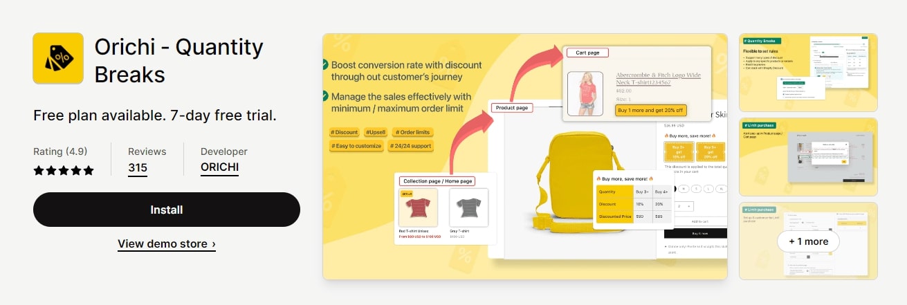 Orichi shopify discount apps