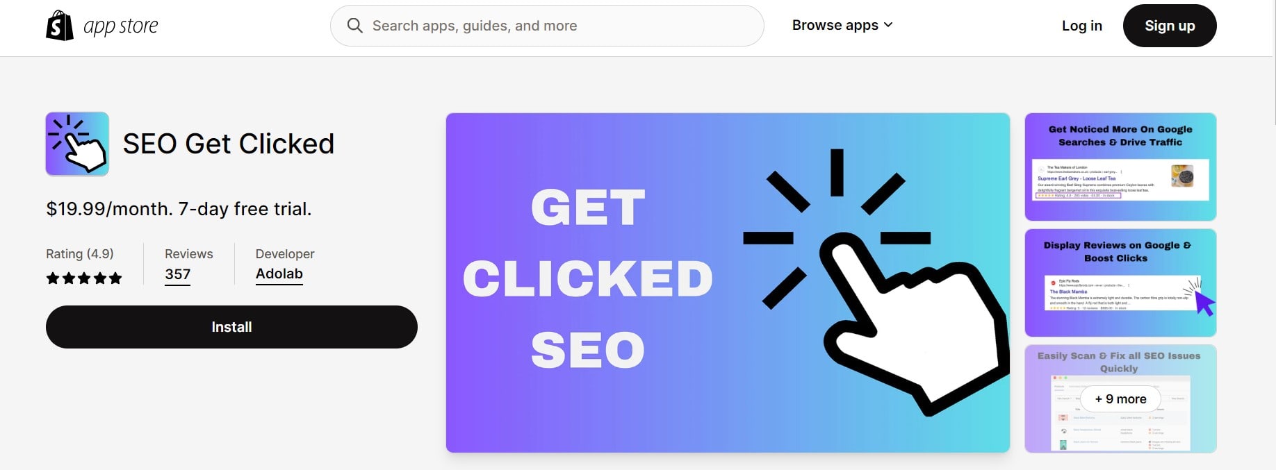 best shopify store apps SEO Get Clicked