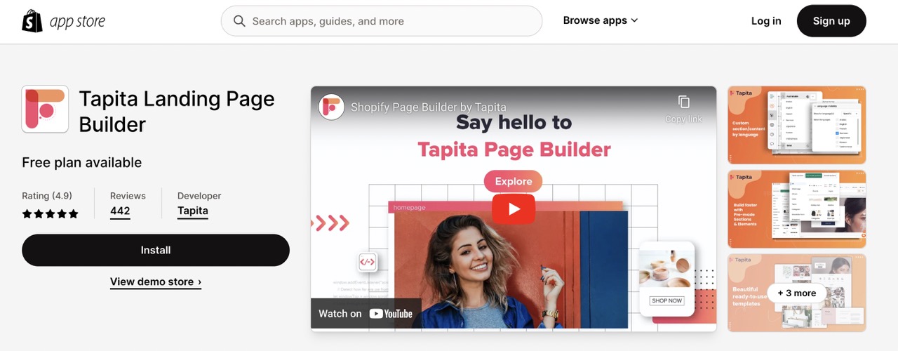 Tapita Landing Page Builder