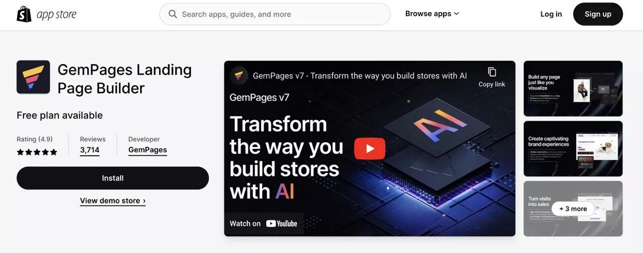 GemPages Landing Page Builder