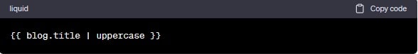 Shopify liquid filter