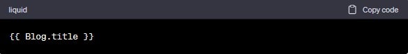 Shopify liquid object 2
