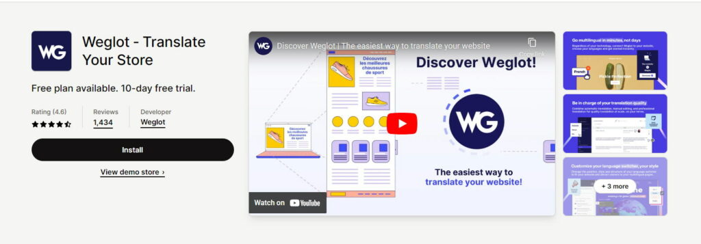 Weglot Translate your store best Shopify translation app