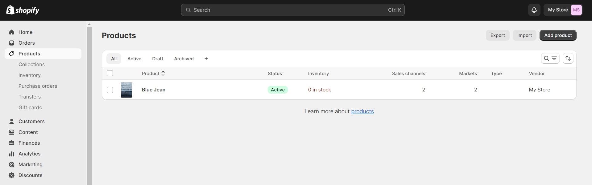 add shopify product variants 1