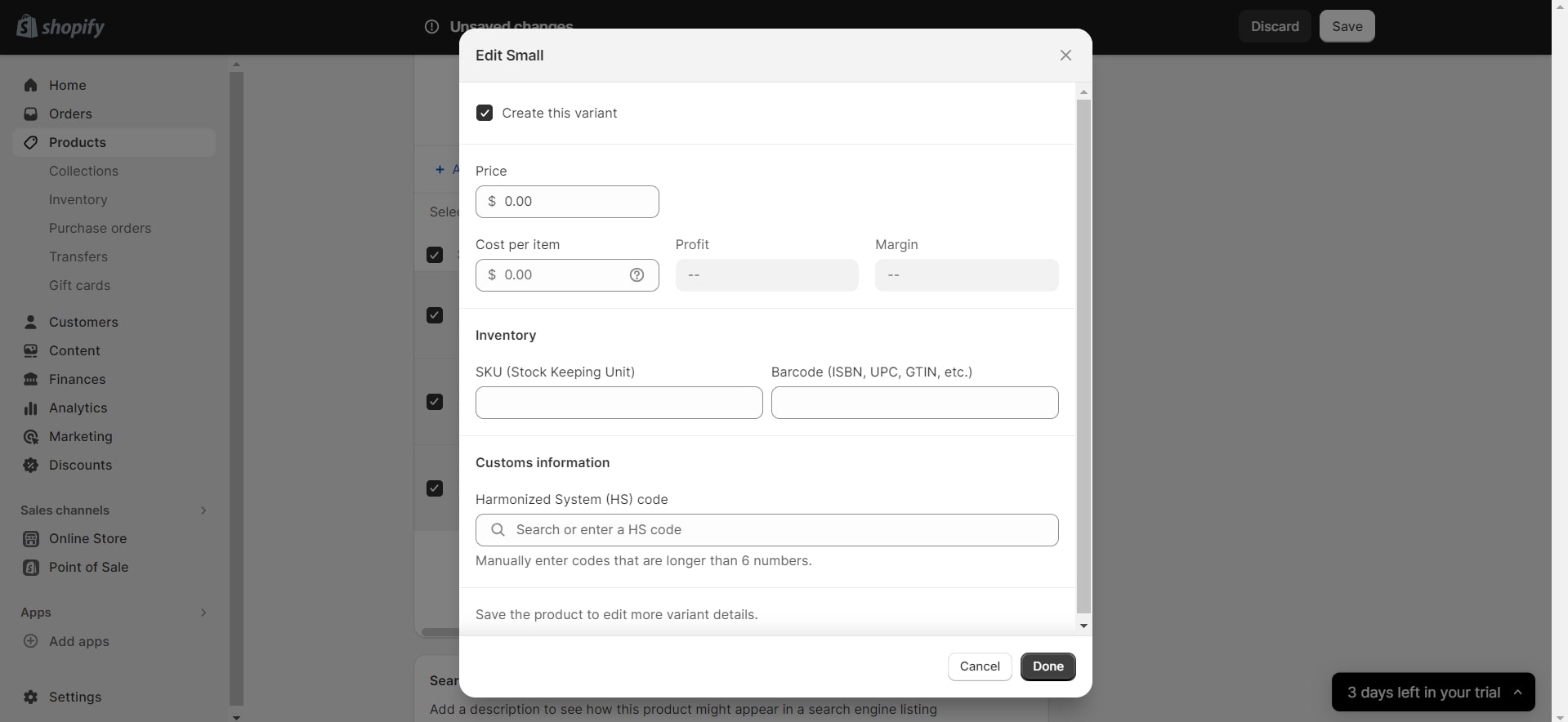 add shopify product variants 4