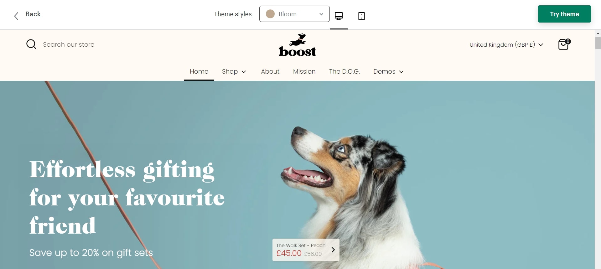 boost Shopify pet store themes