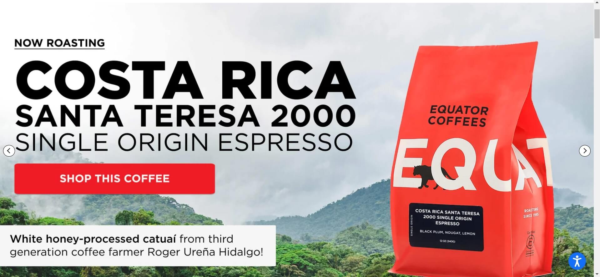 equator coffee Broadcast theme Shopify