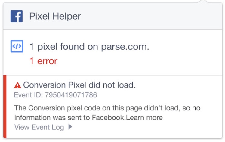Use Pixel Helper to fix error of Facebook Pixel Shopify