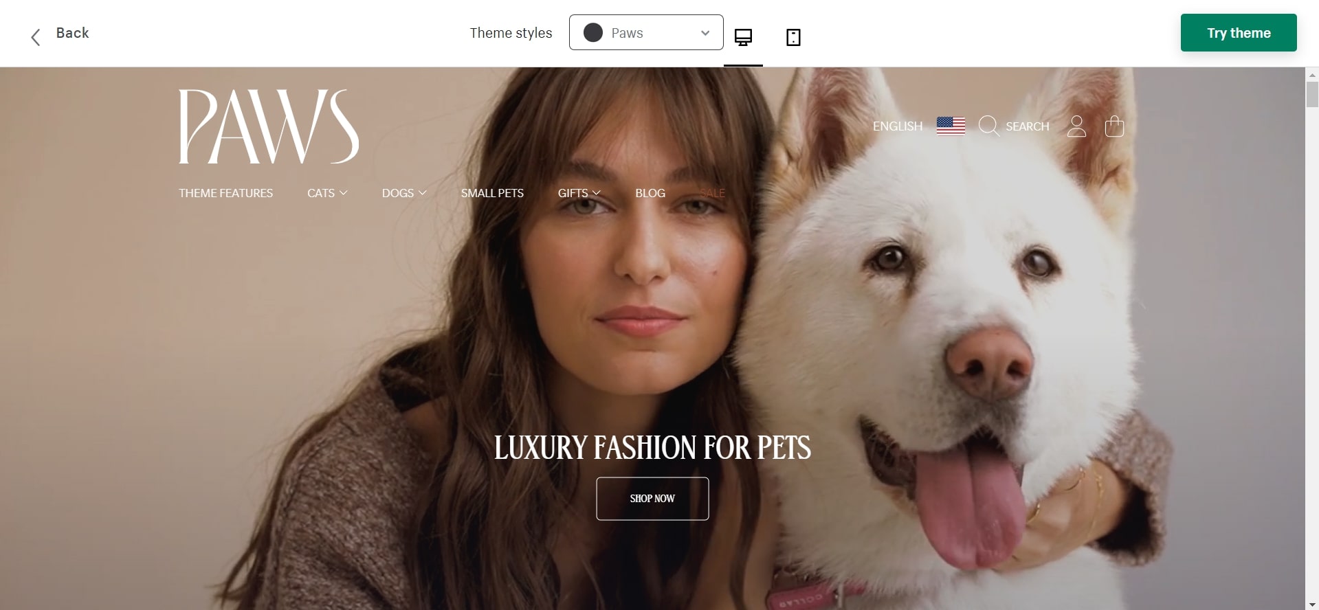 honey Shopify pet store themes