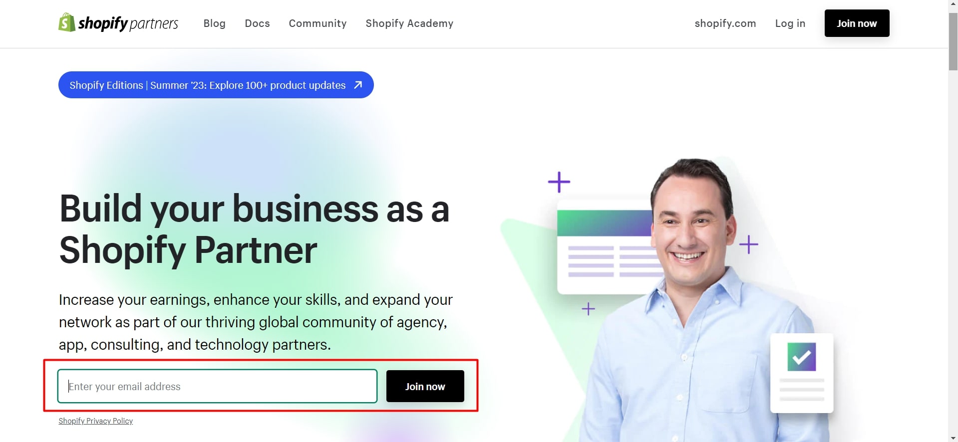 how to join shopify partner program