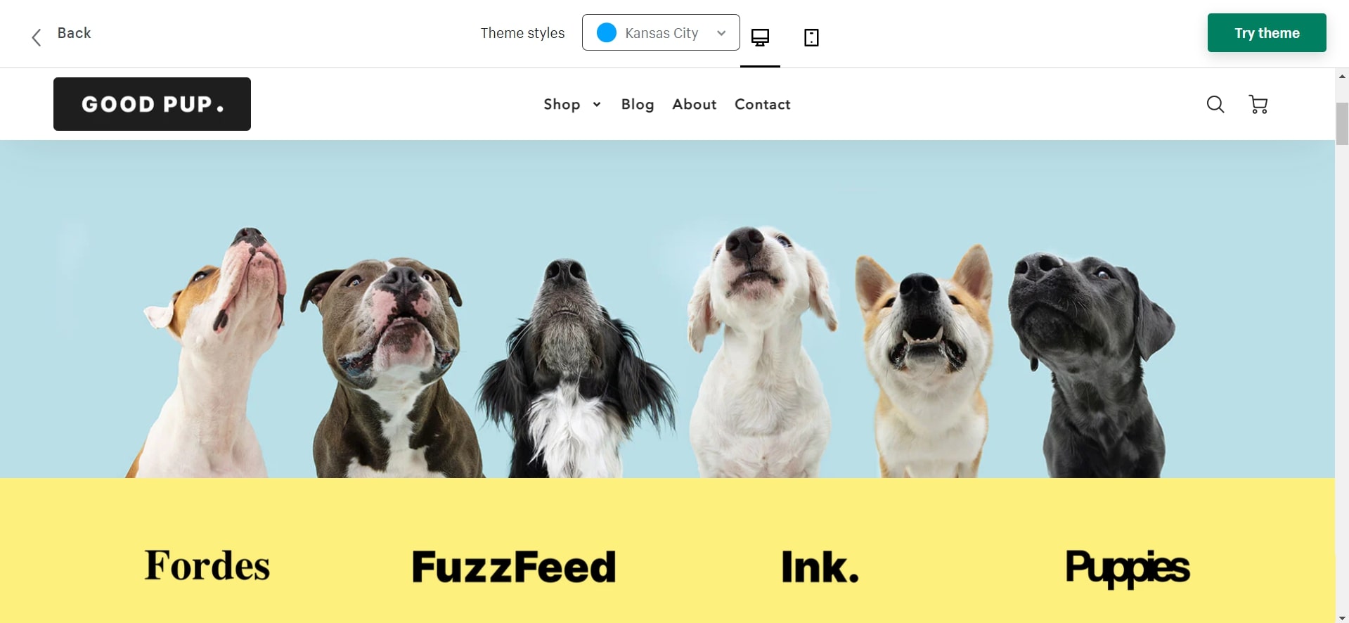 loft Shopify pet store themes
