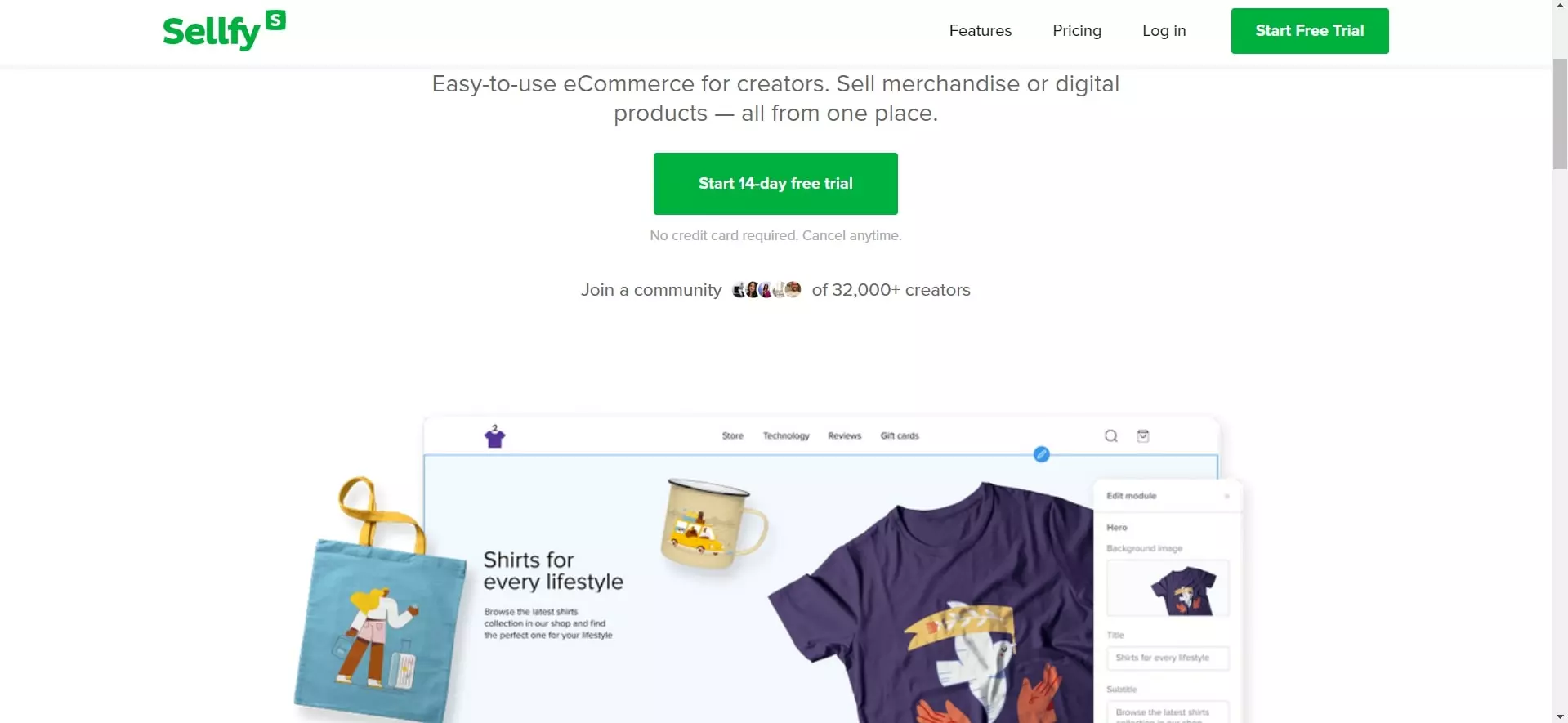 sellfy free eCommerce platforms