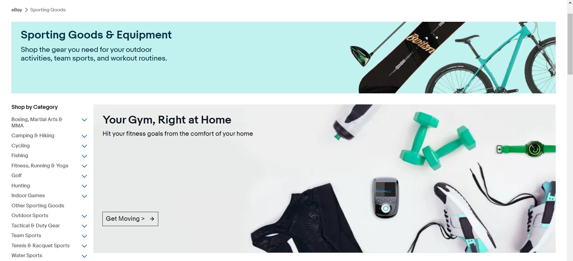 sporting goods ebay trending items
