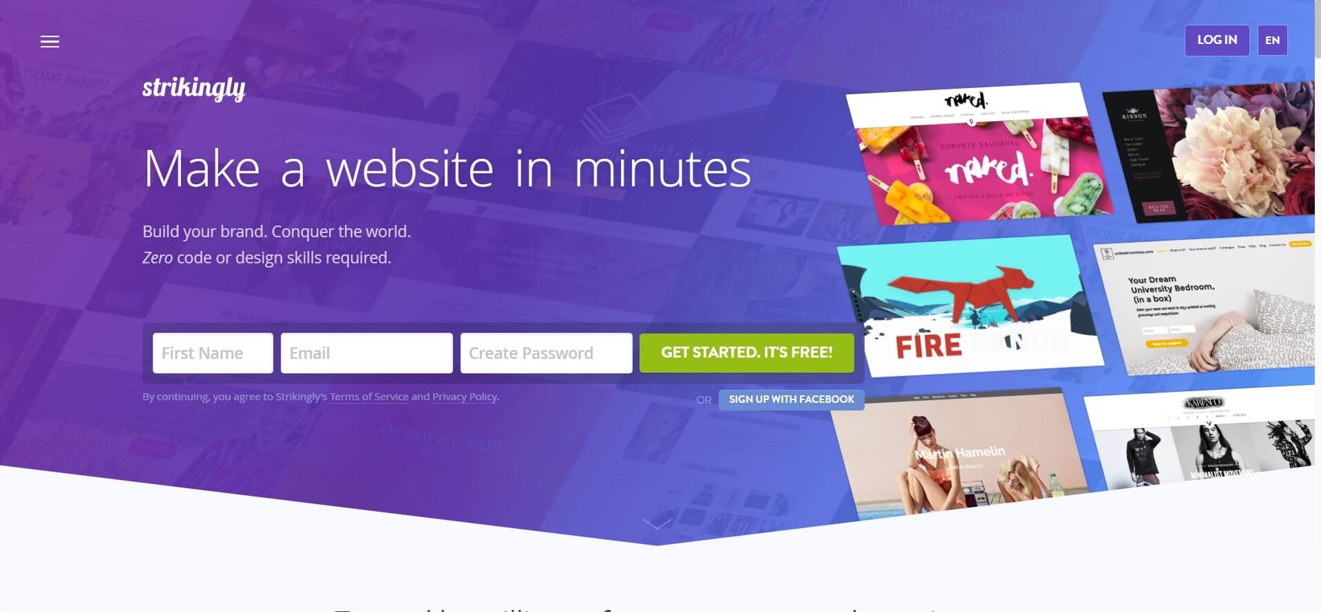 strikingly free eCommerce platforms