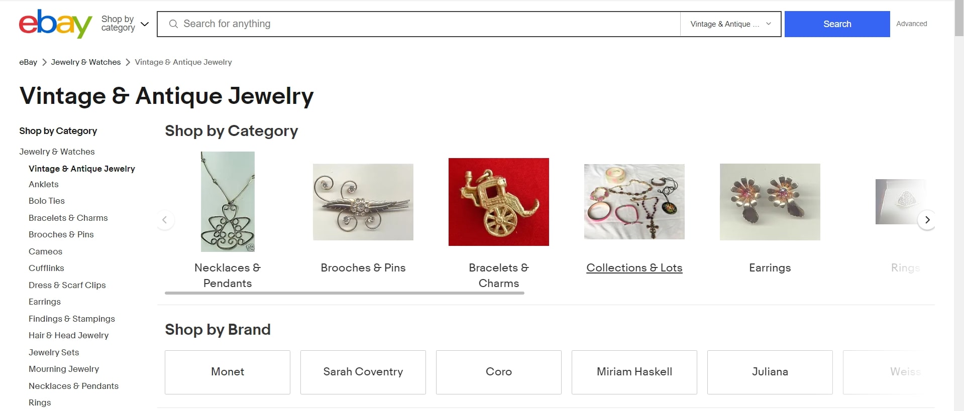 vintage and antique jewelry ebay trending items