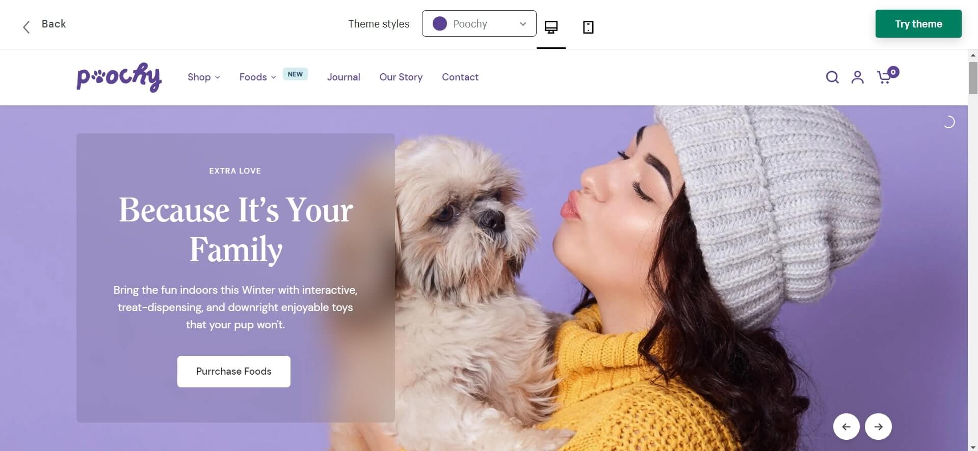 vision Shopify pet store themes