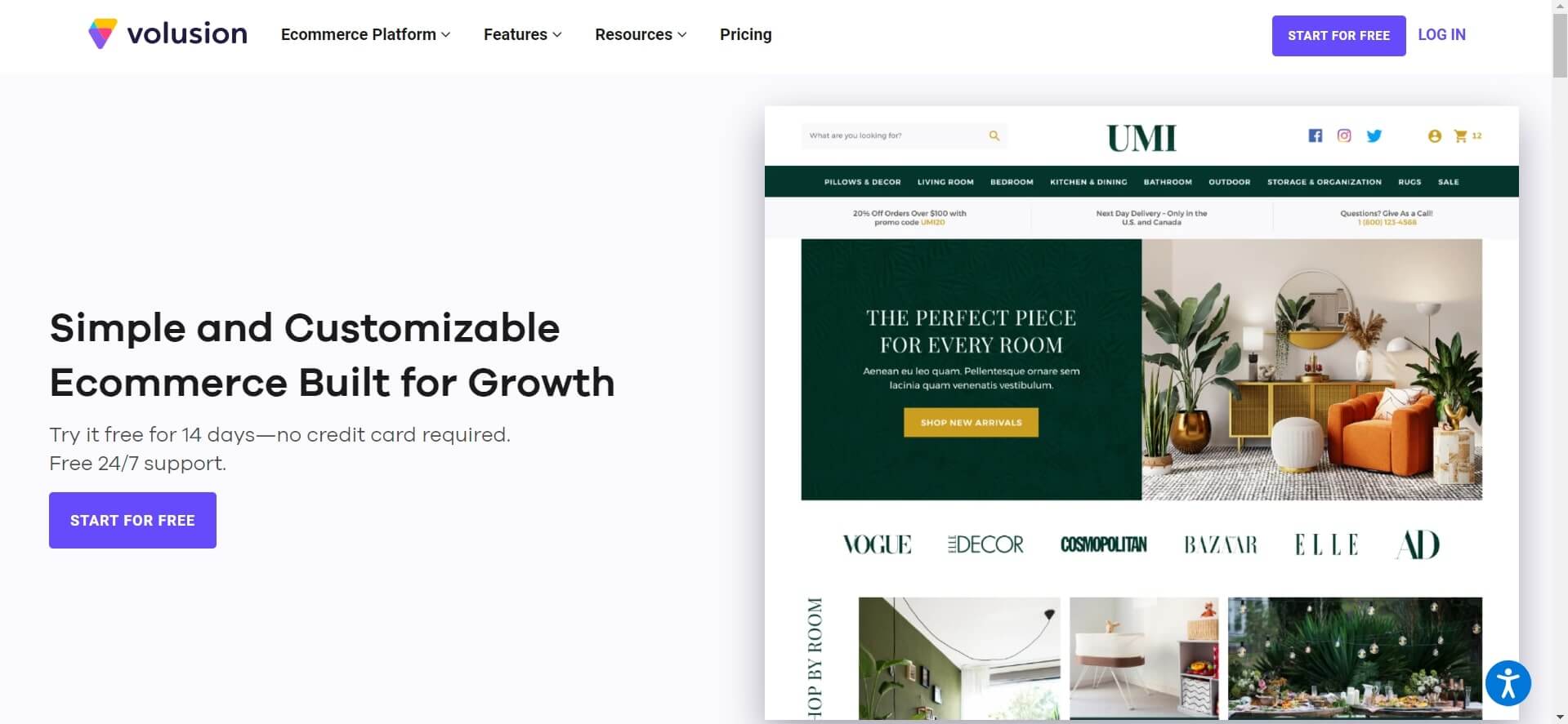 volusion cms commerce