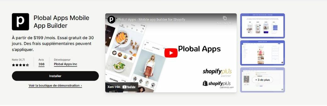 Plobal shopify mobile app builders