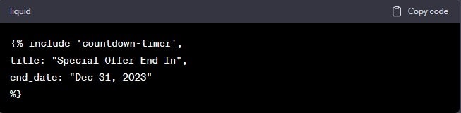 Add Shopify countdowntimer by using code