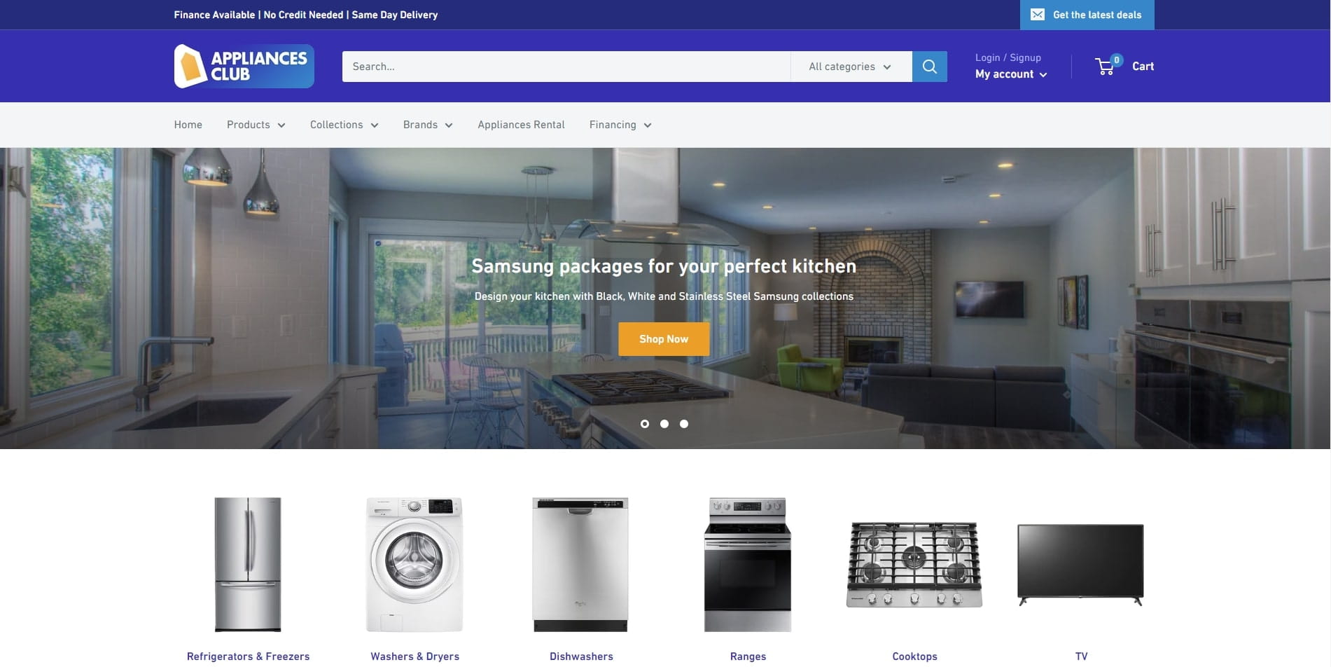 Appliances Club - Shopify Warehouse theme example