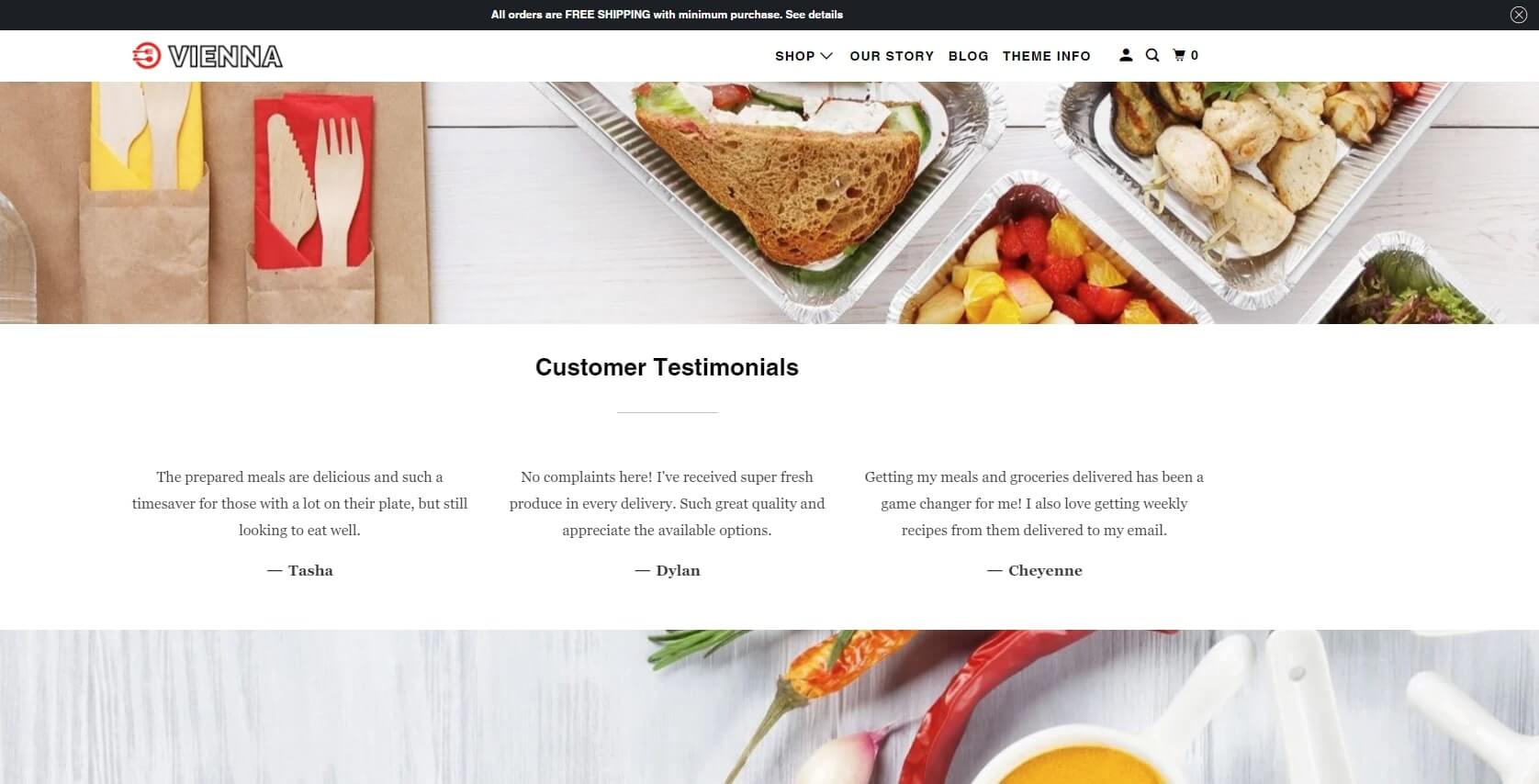 Customer Testimonials - parallax shopify theme