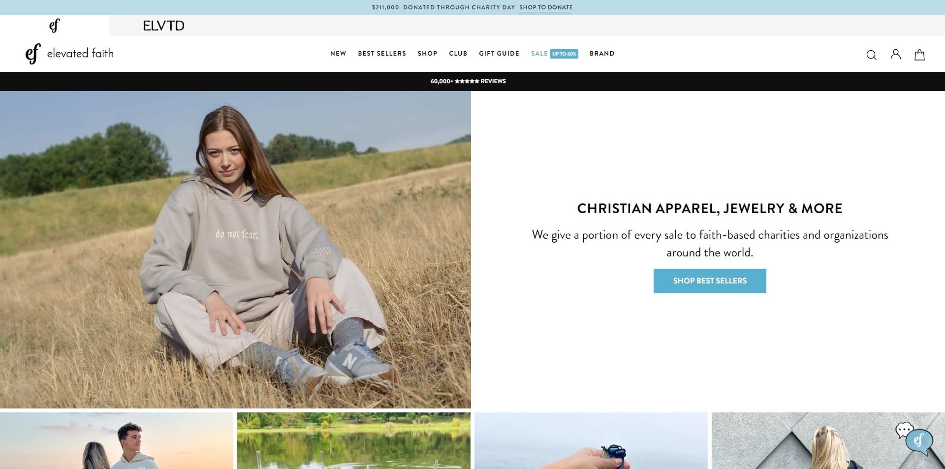 Elevated Faith Shopify t-shirts store