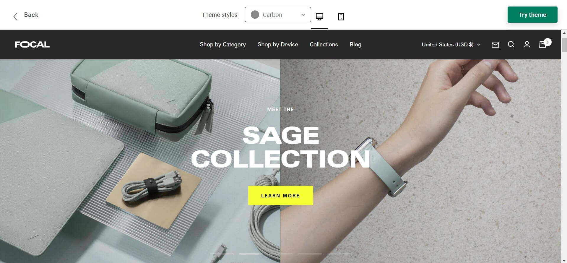 focal theme shopify