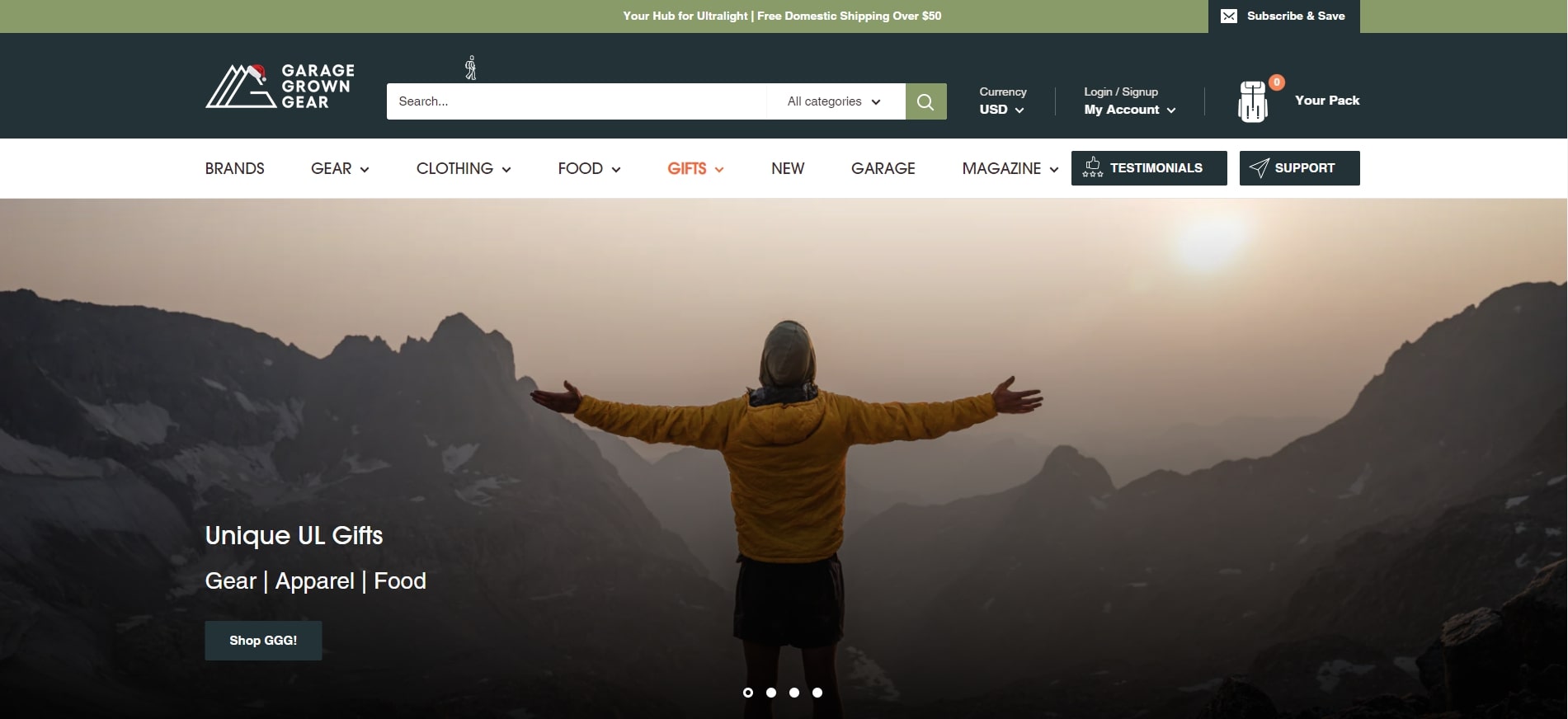 Garage Grown Gear - Shopify Warehouse theme example