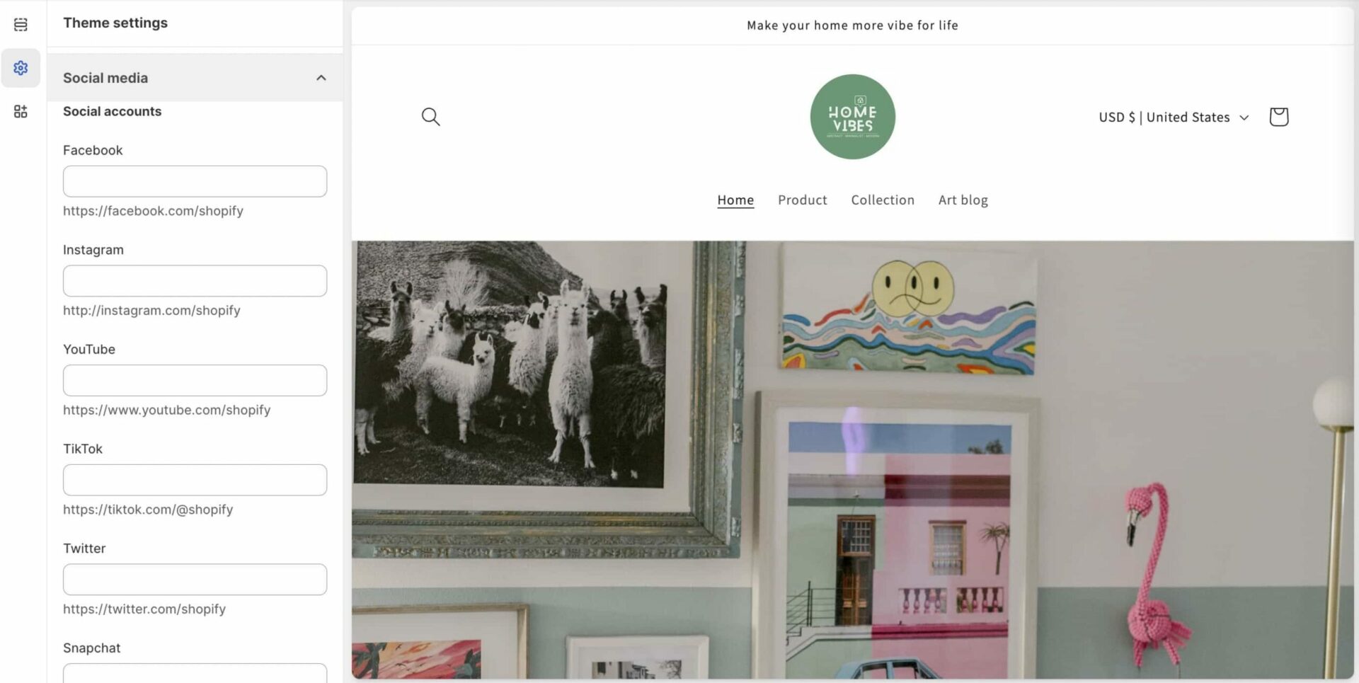 How to add social media to Shopify add icons