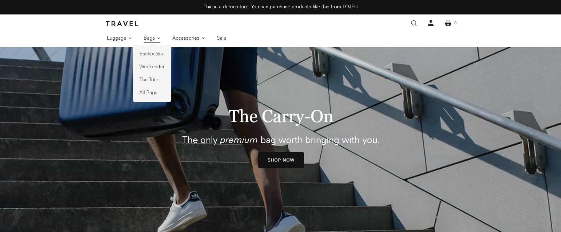 Mega menu Startup theme Shopify