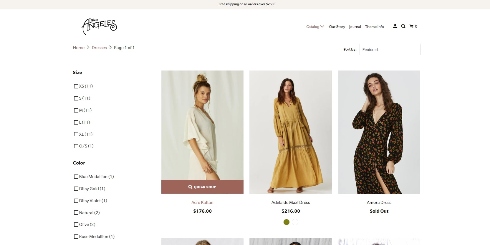 Product Filtering Parallax Shopify theme