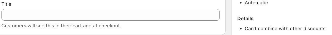 Choose a suitable title for your discount deal.