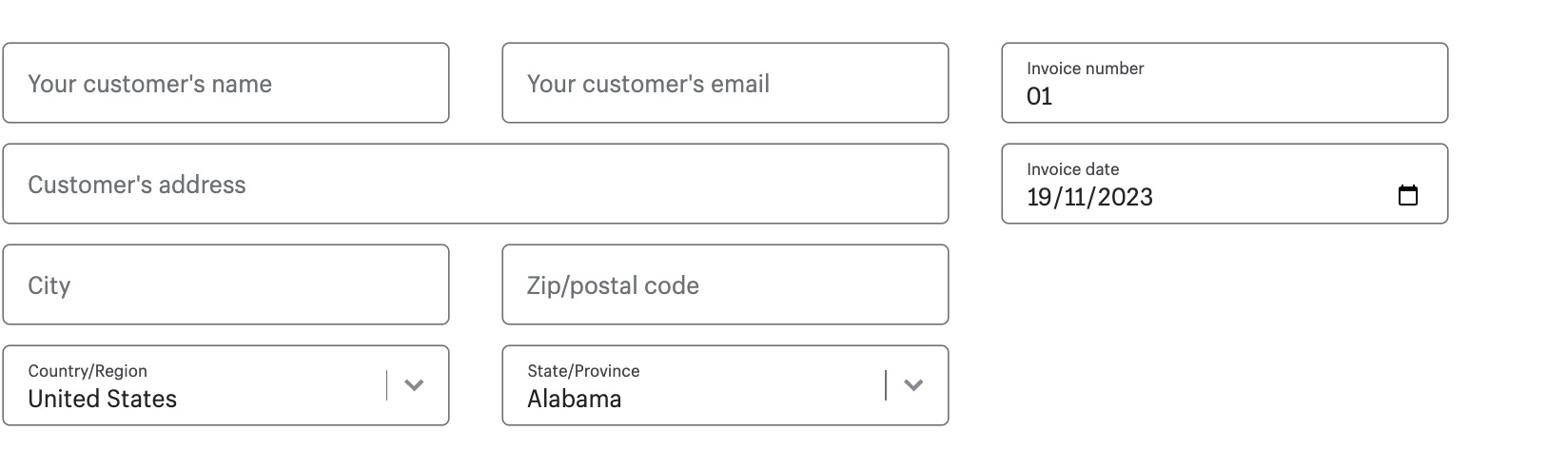 Complete customer information